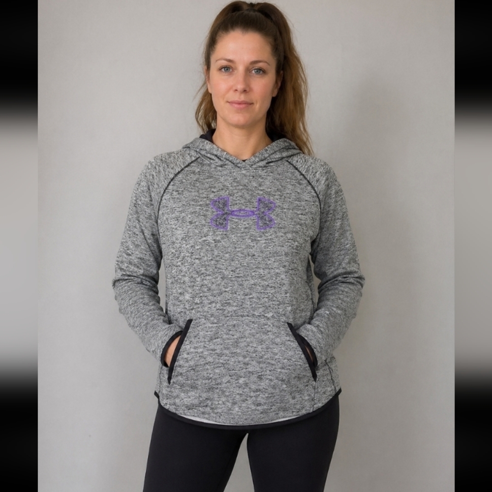 UNDER ARMOUR gray black purple high low thumb XS